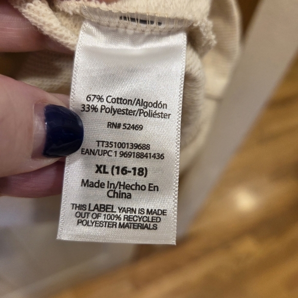 Oatmeal Heather Henley Pullover New Women's XL 16-18 Casual Outdoor Fall Winter - Picture 8 of 8